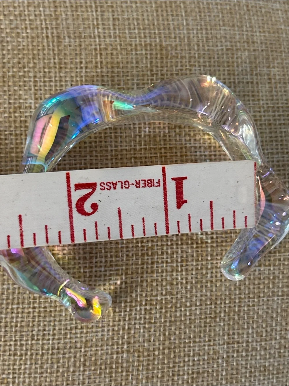 Iridescent Bangle Bracelet - Clear Multi-Color depending on lighting NEW acrylic